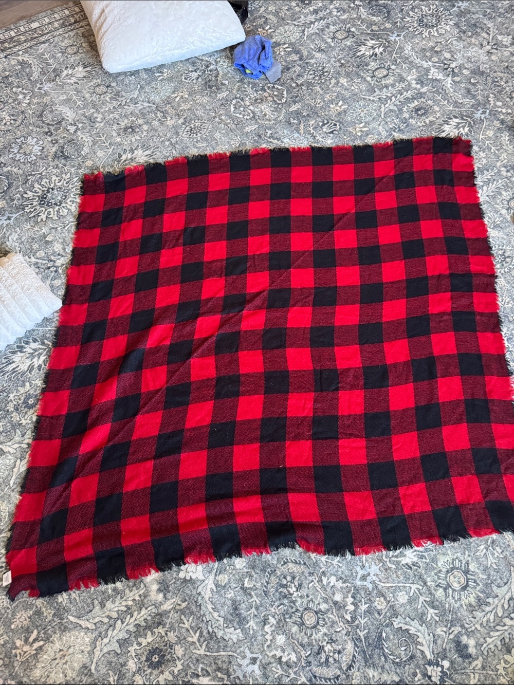 Buffalo Check Throw Blanket - Red and Black